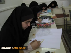 میزبانی آمل از هنرمندان شرکت کننده در مسابقات فرهنگی هنری استان  مازندران در رشته های معرق -طراحی -خوش نویسی