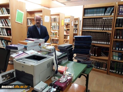 بازدید دکتر عمادی معاونت پژوهشی دانشگاه فرهنگیان مازندران از کتابخانه مرکز