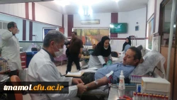 اهداء خون توسط همکاران و دانشجویان
