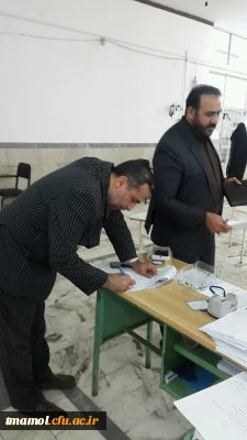 بازدید نماینده حراست سازمان مرکزی و مسئول حراست استانی دانشگاه از برگزاری امتحانات نیمسال اول 98-97