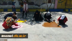 لبخند رضایت دانش آموزان از حضور جهادگران مرکز حضرت فاطمه (س) قائمشهر درمدرسه زمردیان 2